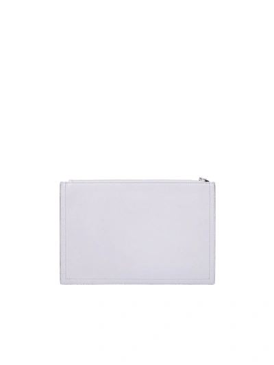 Shop Givenchy Antigona Medium Leather Clutch In Grey