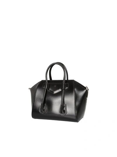 Shop Givenchy Antigona Mini Lock Bag In Black