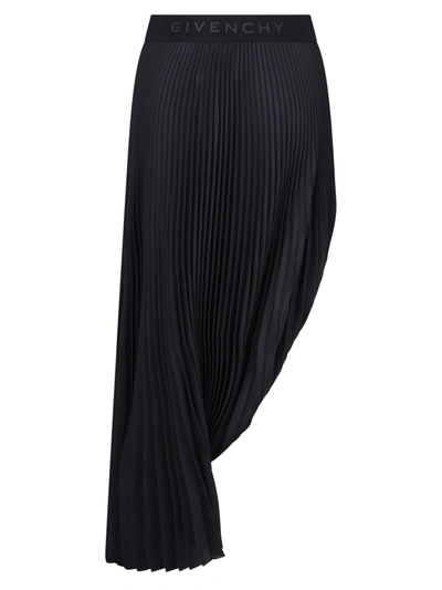 Shop Givenchy Asymmetric Skirt In Black