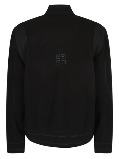 Shop Givenchy Wool And Nylon Bomber Jacket In Black