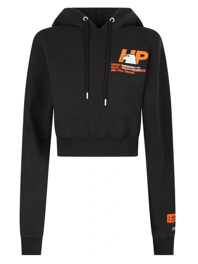 Shop Heron Preston Jersey Hoodie In Black