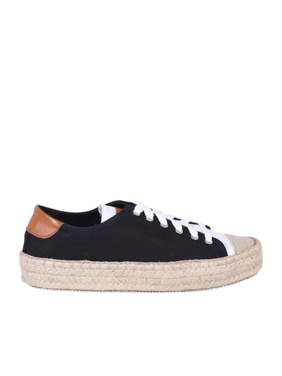 Shop Jw Anderson J.w. Anderson Canvas And Leather Sneakers In Black