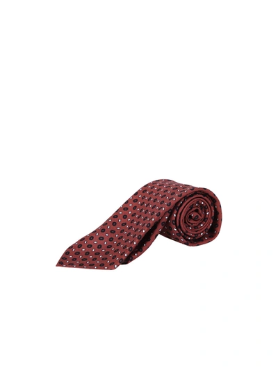 Shop Lardini Silk Tie In Red