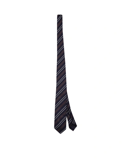 Shop Lardini Silk Tie In Blue