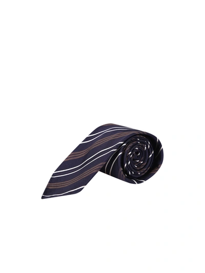 Shop Lardini Silk Tie In Blue