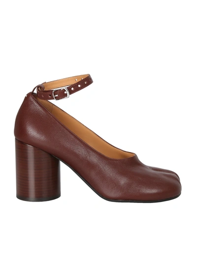 Shop Maison Margiela Leather Pumps In Brown