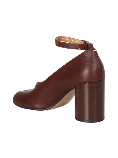 Shop Maison Margiela Leather Pumps In Brown