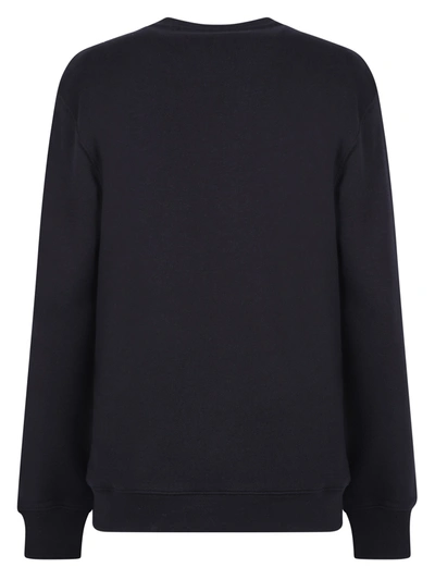 Shop Msgm Cotton Sweatshirt In Black