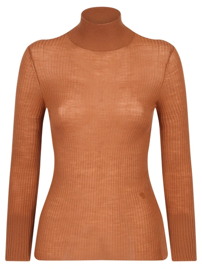 Shop Nanushka Merino Wool Sweater In Brown