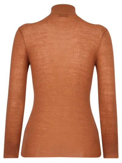 Shop Nanushka Merino Wool Sweater In Brown