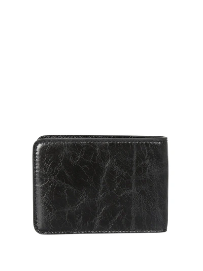 Shop Palm Angels Leather Wallet In Black