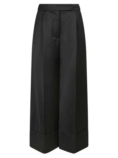 Shop Simone Rocha Virgin Wool Blend Trousers In Grey