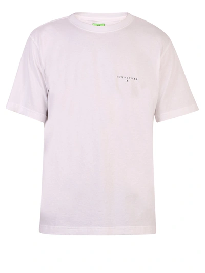 Shop Trussardi Printed Cotton T-shirt In White