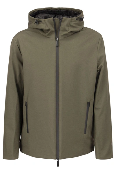 Shop Woolrich Pacific Jacket In Soft Shell In Military Green