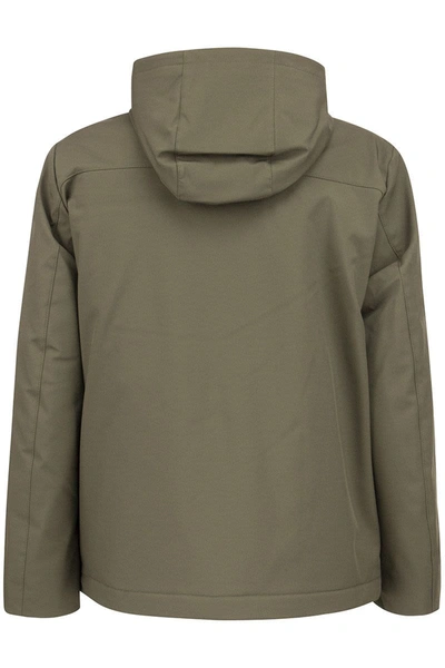 Shop Woolrich Pacific Jacket In Soft Shell In Military Green