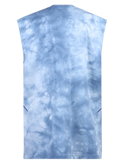 Shop Burberry Printed Cotton T-shirt In Blue