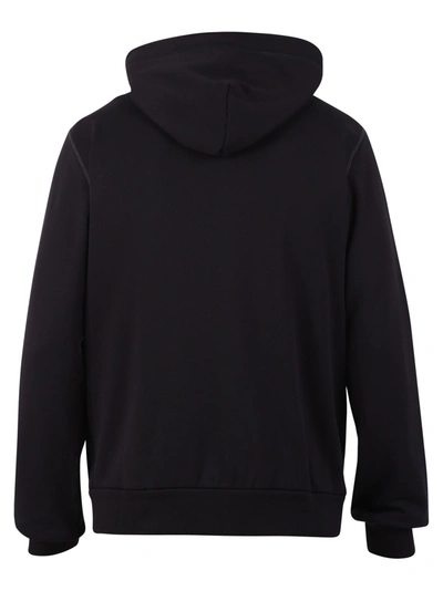 Shop Dolce & Gabbana Logo Insert Cotton Sweatshirt In Black