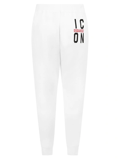 Shop Dsquared2 Icon Trousers In White