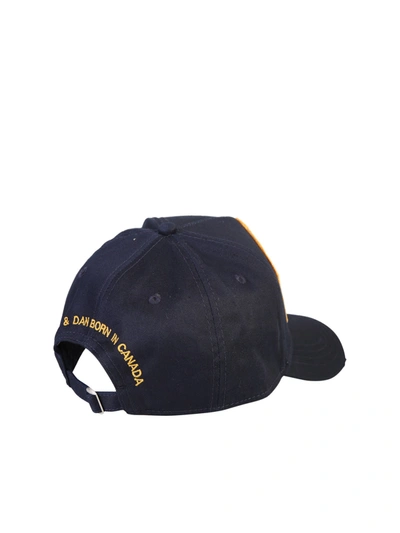 Shop Dsquared2 Patched Baseball Hat In Blue