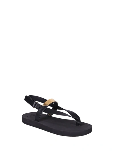 Shop Giuseppe Zanotti Leather Sandals In Black