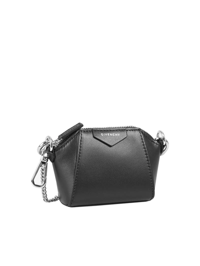 Shop Givenchy Antigona Baby Leather Bag In Black