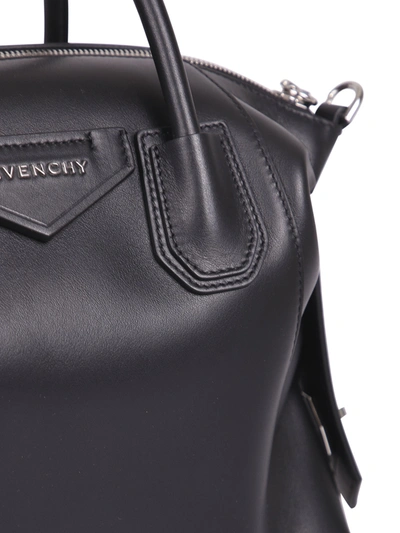 Shop Givenchy Antigona Soft Leather Bag In Black