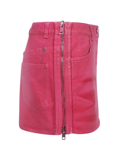 Shop Givenchy Denim Skirt In Pink