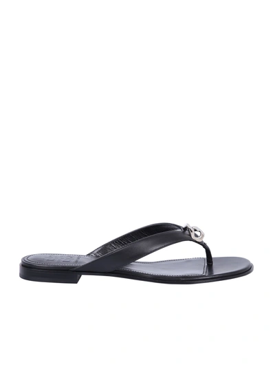 Shop Givenchy Leather Sandals In Black