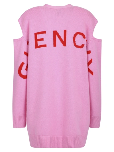 Shop Givenchy Wool And Cashmere Cardigan In Pink