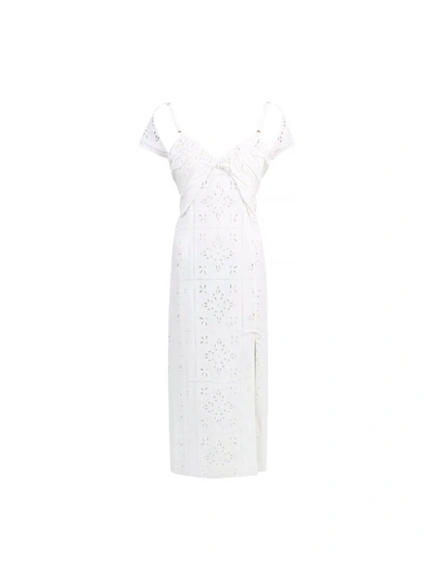 Shop Jacquemus Tovallo Lace Dress In White
