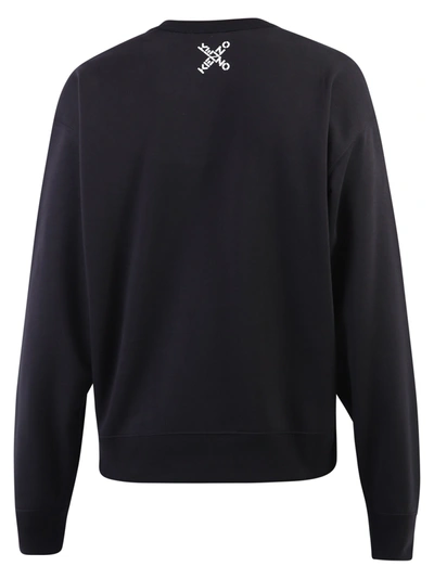Shop Kenzo Printed Cotton Sweatshirt In Black