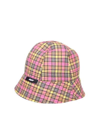 Shop Msgm Logo Detail Bucket Hat In Multi