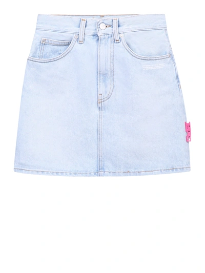 Shop Off-white Denim Skirt In Blue