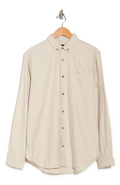 Shop 14th & Union Grindle Long Sleeve Trim Fit Shirt In Ivory-grey Grindle