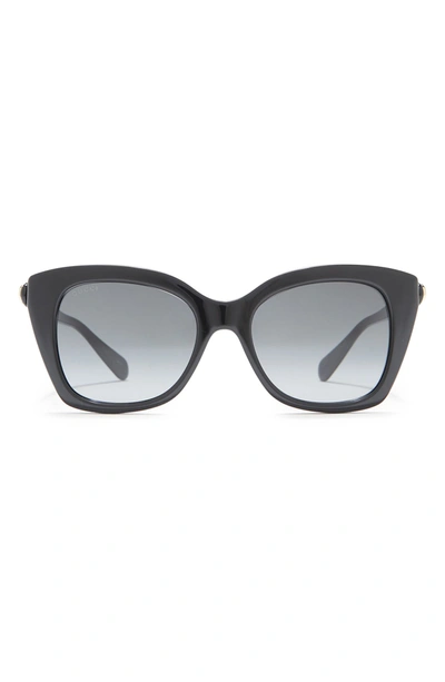 Shop Gucci 55mm Square Sunglasses In Black