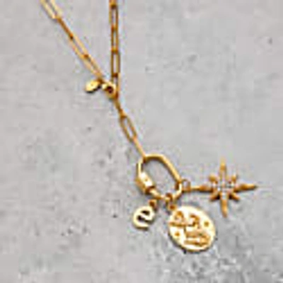 Scream Pretty Gold Oval Carabiner Long Link Chain Necklace In Chain