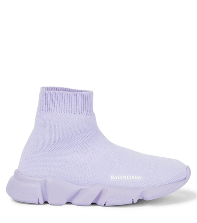 Shop Balenciaga Speed Sneakers In Purple