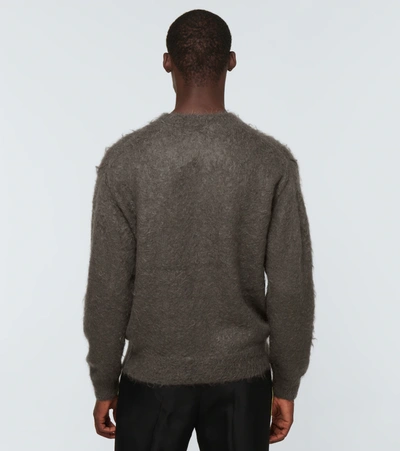 Shop Auralee Brushed Wool And Mohair Sweater In Grey