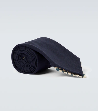 Shop Bram Levanto Wool Tie In Blue