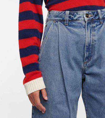 Shop Goldsign The Dali Tapered Wide-leg Jeans In Blue