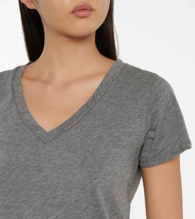 Shop Velvet Lilith Cotton T-shirt In Grey