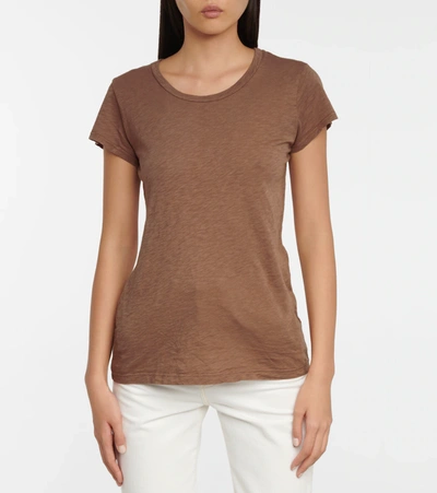 Shop Velvet Odelia Cotton T-shirt In Brown