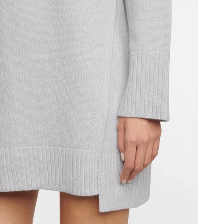Shop Dorothee Schumacher Timeless Ease Wool And Cashmere Minidress In Grey