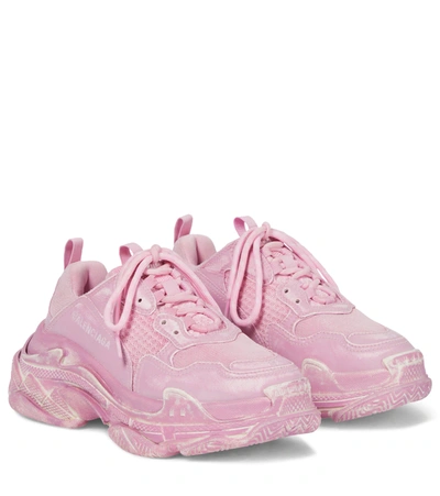 Shop Balenciaga Triple S Sneakers In Pink