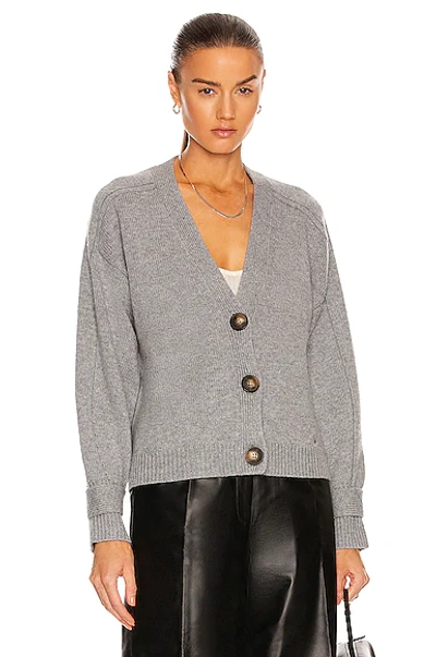 Shop Loulou Studio Tiberine Cardigan In Grey Melange