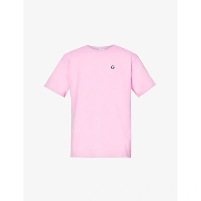 Shop Aape Mens Light Pink Logo-print Cotton-jersey T-shirt M