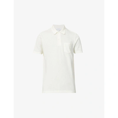 Shop Sunspel Mens Archive White Riviera Cotton-piqué Polo Shirt