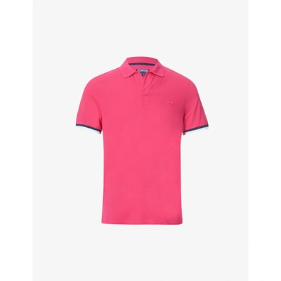Shop Vilebrequin Mens Rose Shocking Turtle-embroidered Cotton-piqué Polo Shirt Xxl