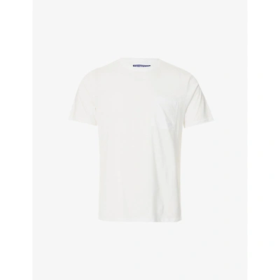 Shop Vilebrequin Mens Craie Pocket-detail Organic-cotton T-shirt M