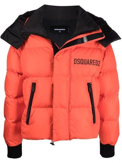 Dsquared2 Kenny Puffer Jacket In Orange | ModeSens